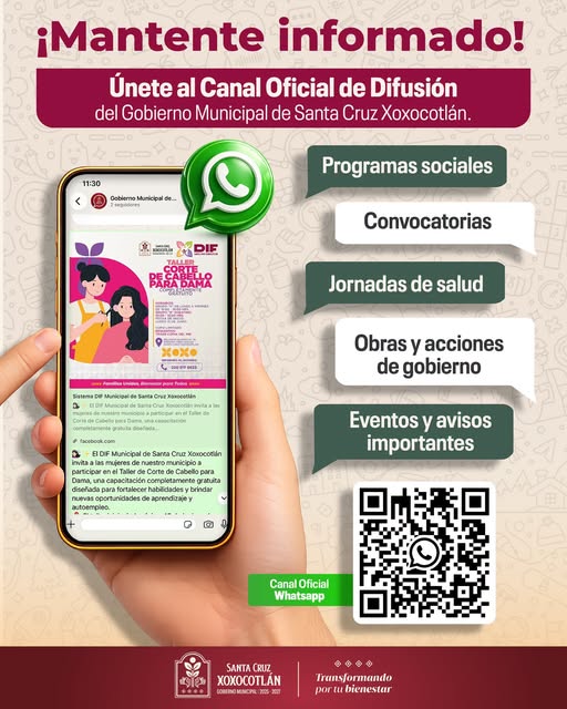 Con canal de difusión en Whatsapp, acerca Xoxocotlán información a la ciudadanía