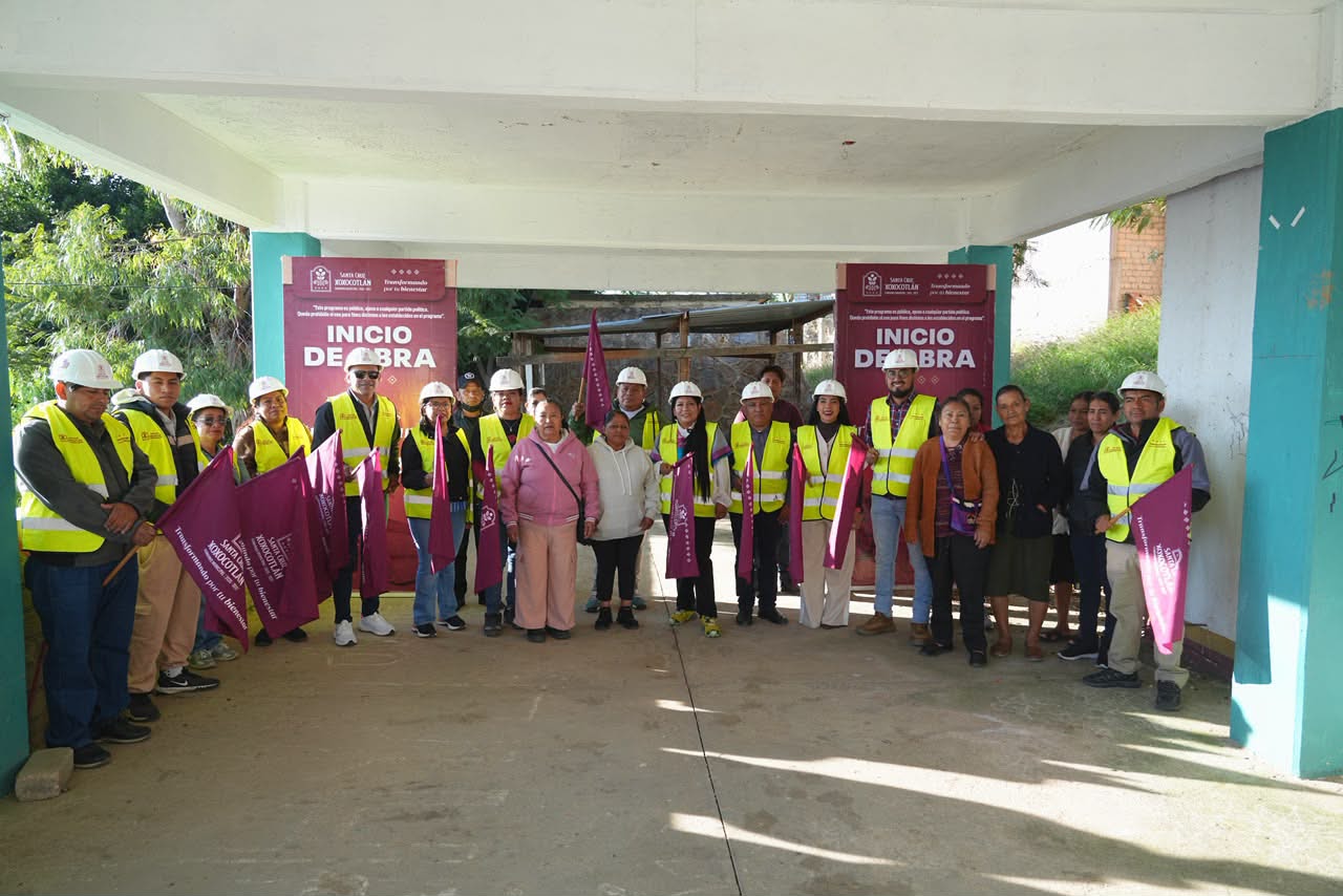 Inician obras de pavimentación, drenaje y salud en Santa Cruz Xoxocotlán